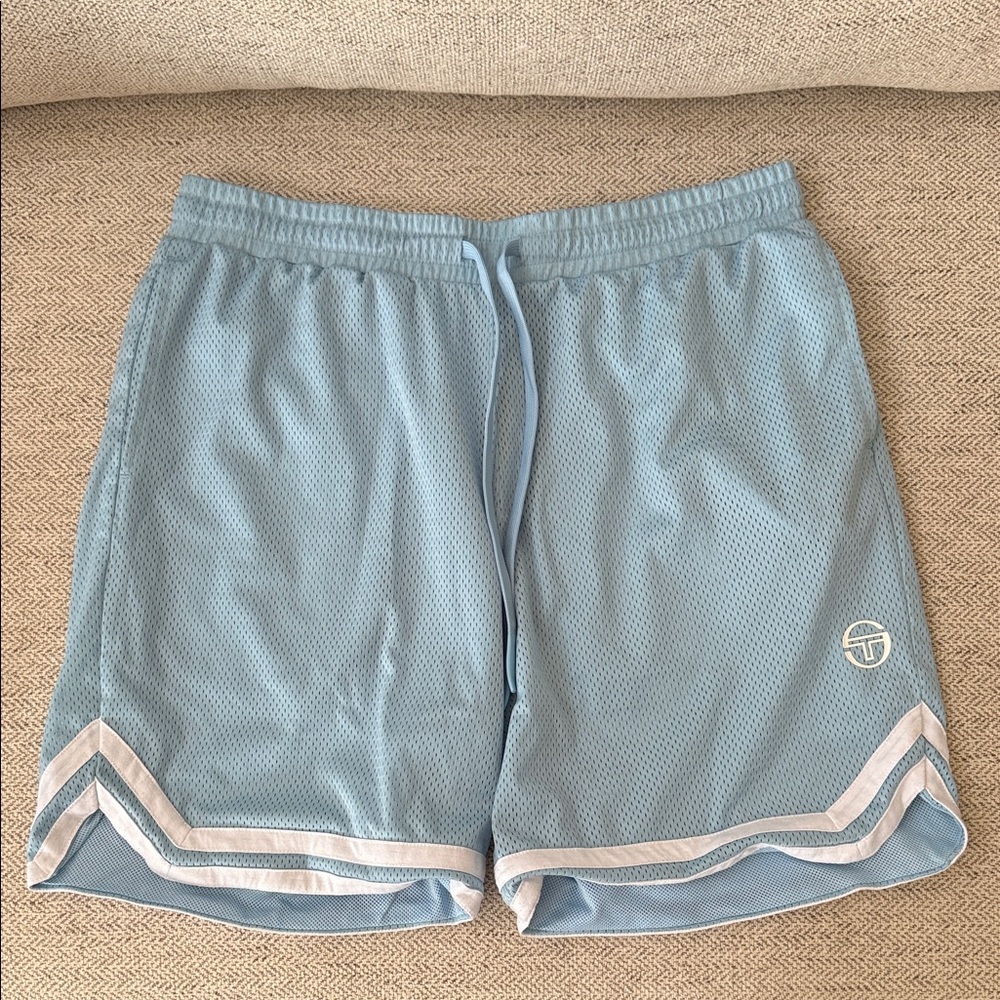 Sergio Tacchini Light Blue Athletic Shorts